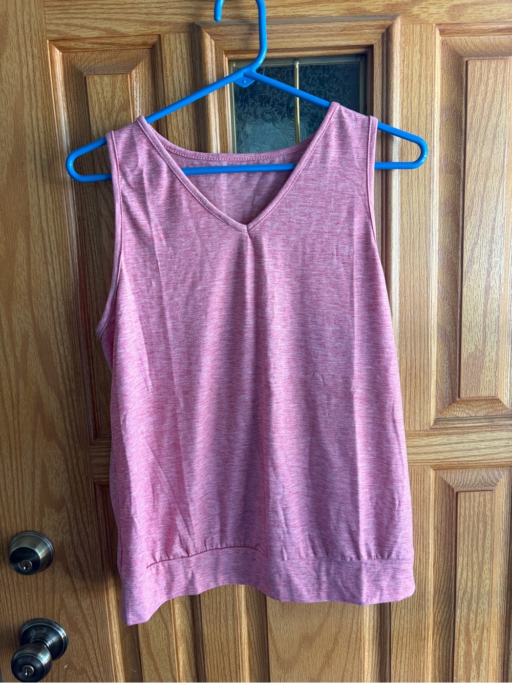 Womenβs V-Neck Sleeveless Tank Top - Pink